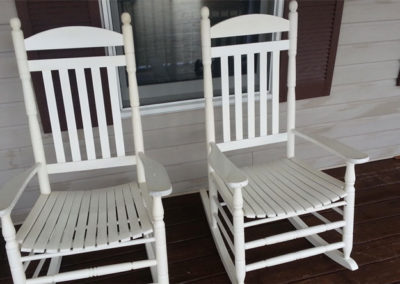Dirty Lawn Chairs after soft washing
